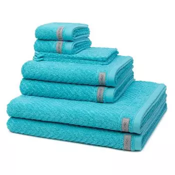 Ross Smart: 2 ванных комнаты, 2 гостевых, 2 душа, 2 набора полотенец. Впитывающий и мягкий на ощупь, с тонким ребристым узором, простой в уходе и приятный для кожи., зеленый