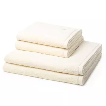 Ross Vita 2 полотенца и 2 банных полотенца - в наборе. Мягкий и впитывающий материал, приятный для кожи и простой в уходе, с вышивкой логотипа., бежевый