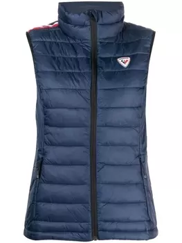Rossignol дутый жилет с нашивкой-логотипом, синий