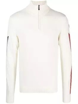 Rossignol high-neck stripe-print jumper, белый