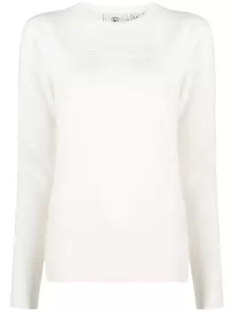 Rossignol logo-embroidered crew-neck jumper, белый