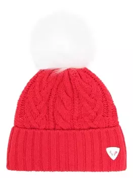 Rossignol шапка бини Mady фактурной вязки, красный