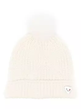 Rossignol шапка бини Tara с помпоном, белый