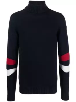 Rossignol stripe-print roll-neck jumper, синий