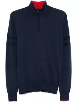 Rossignol свитер на молнии с отделкой в полоску, синий