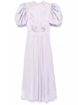 ROTATE BIRGER CHRISTENSEN атласное платье миди, фиолетовый