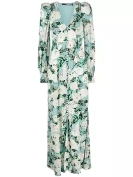 ROTATE BIRGER CHRISTENSEN floral-print maxi dress, синий