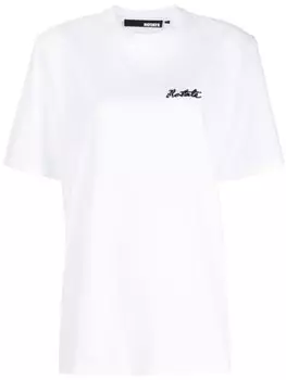 ROTATE BIRGER CHRISTENSEN футболка из органического хлопка с логотипом и пайетками, белый
