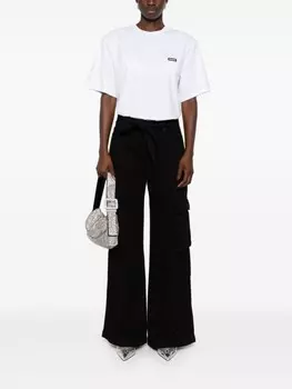 ROTATE BIRGER CHRISTENSEN футболка с нашивкой-логотипом, белый