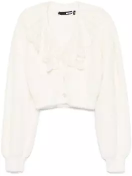 ROTATE BIRGER CHRISTENSEN кардиган с кружевным воротником, белый