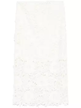 ROTATE BIRGER CHRISTENSEN кружевная юбка-карандаш, нейтральный