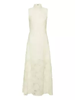 ROTATE BIRGER CHRISTENSEN макси-платье с цветочной вышивкой, белый