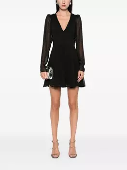 ROTATE BIRGER CHRISTENSEN мини-платье с длинными рукавами, черный