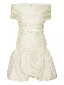 ROTATE BIRGER CHRISTENSEN мини-платье с открытыми плечами и сборками, белый