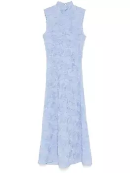 ROTATE BIRGER CHRISTENSEN платье макси с цветочной аппликацией, синий