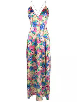 ROTATE BIRGER CHRISTENSEN платье макси с цветочным принтом, зеленый