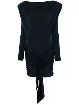 ROTATE BIRGER CHRISTENSEN платье мини с драпировкой, синий