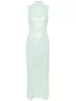 ROTATE BIRGER CHRISTENSEN сетчатое платье из пайеток, зеленый