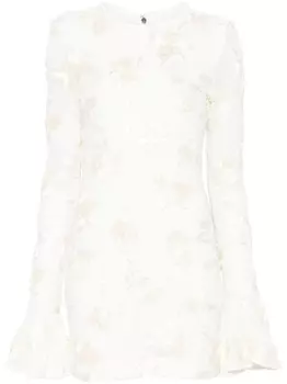 ROTATE BIRGER CHRISTENSEN сетчатое платье мини, нейтральный