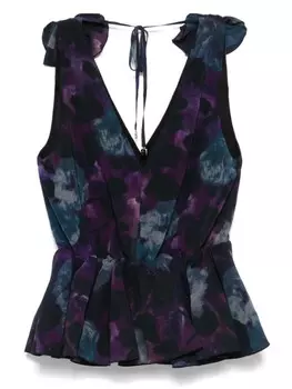 ROTATE BIRGER CHRISTENSEN шифоновый топ с рюшами, фиолетовый