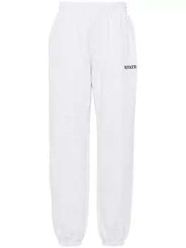 ROTATE BIRGER CHRISTENSEN спортивные брюки с вышитым логотипом, серый