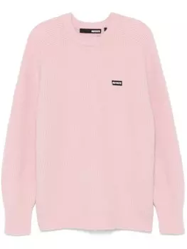 ROTATE BIRGER CHRISTENSEN свитер ребристого плетения, розовый