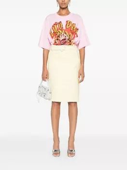 ROTATE BIRGER CHRISTENSEN юбка миди из ткани букле, желтый