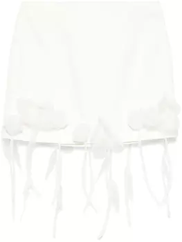 ROTATE BIRGER CHRISTENSEN юбка мини с объемным декором, белый