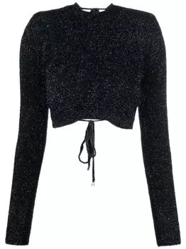 ROTATE BIRGER CHRISTENSEN укороченный топ с открытой спиной, синий