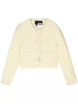 ROTATE BIRGER CHRISTENSEN укороченный жакет из букле, желтый