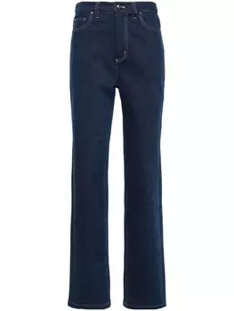 ROTATE BIRGER CHRISTENSEN зауженные джинсы с нашивкой-логотипом, синий
