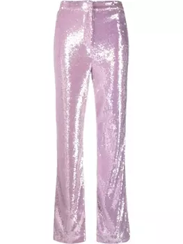 ROTATE брюки прямого кроя, розовый