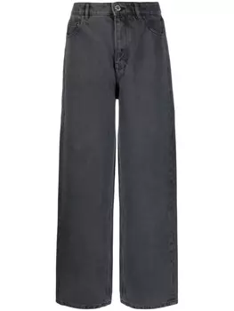 ROTATE джинсы широкого кроя с логотипом, серый