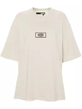 ROTATE футболка Enzyme с нашивкой-логотипом, серый