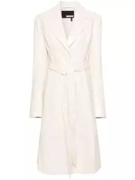 ROTATE однобортное пальто с поясом, белый