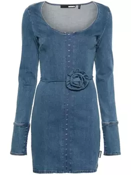 ROTATE платье мини с цветочной аппликацией, синий