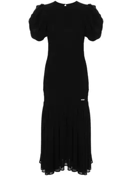 ROTATE присборенное платье макси, черный