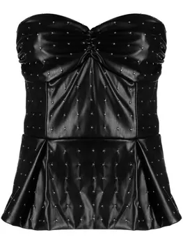 ROTATE топ с баской, черный