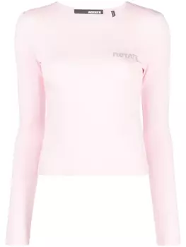 ROTATE топ с кристаллами и логотипом, розовый