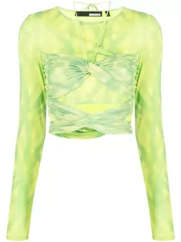 ROTATE укороченный топ с принтом тай-дай, зеленый