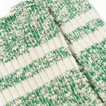 RoToTo Slub Полосатые носки, зеленый