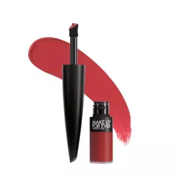 Rouge Artist for Ever матовая 24-часовая стойкая жидкая помада Make Up For Ever, цвет chili for life
