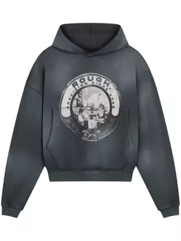 ROUGH. худи с графичным принтом, серый