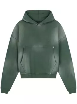 ROUGH. худи с вышивкой, зеленый