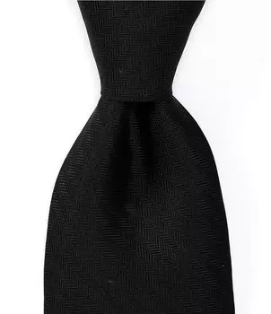 Roundtree & Yorke Solid Narrow 3 1/8 Шелковый галстук, черный