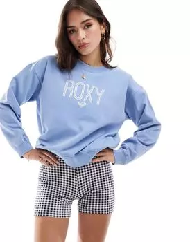 Рокси – До дневного света – Синяя толстовка с круглым вырезом Roxy