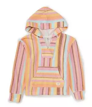Roxy Big Girls 7-16 чувствует себя как летний полосатый пуловер с капюшоном, мультиколор