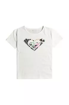 Roxy Детская хлопковая футболка ДЕНЬ И НОЧЬ, белый