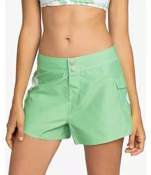 Roxy New Fashion Купальник 3Бордшорты, зеленый