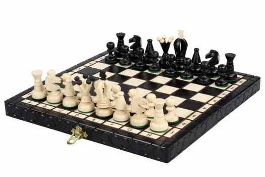 ROYAL CHESS SMALL, черные (30х30см), деревянные Sunrise Chess & Games